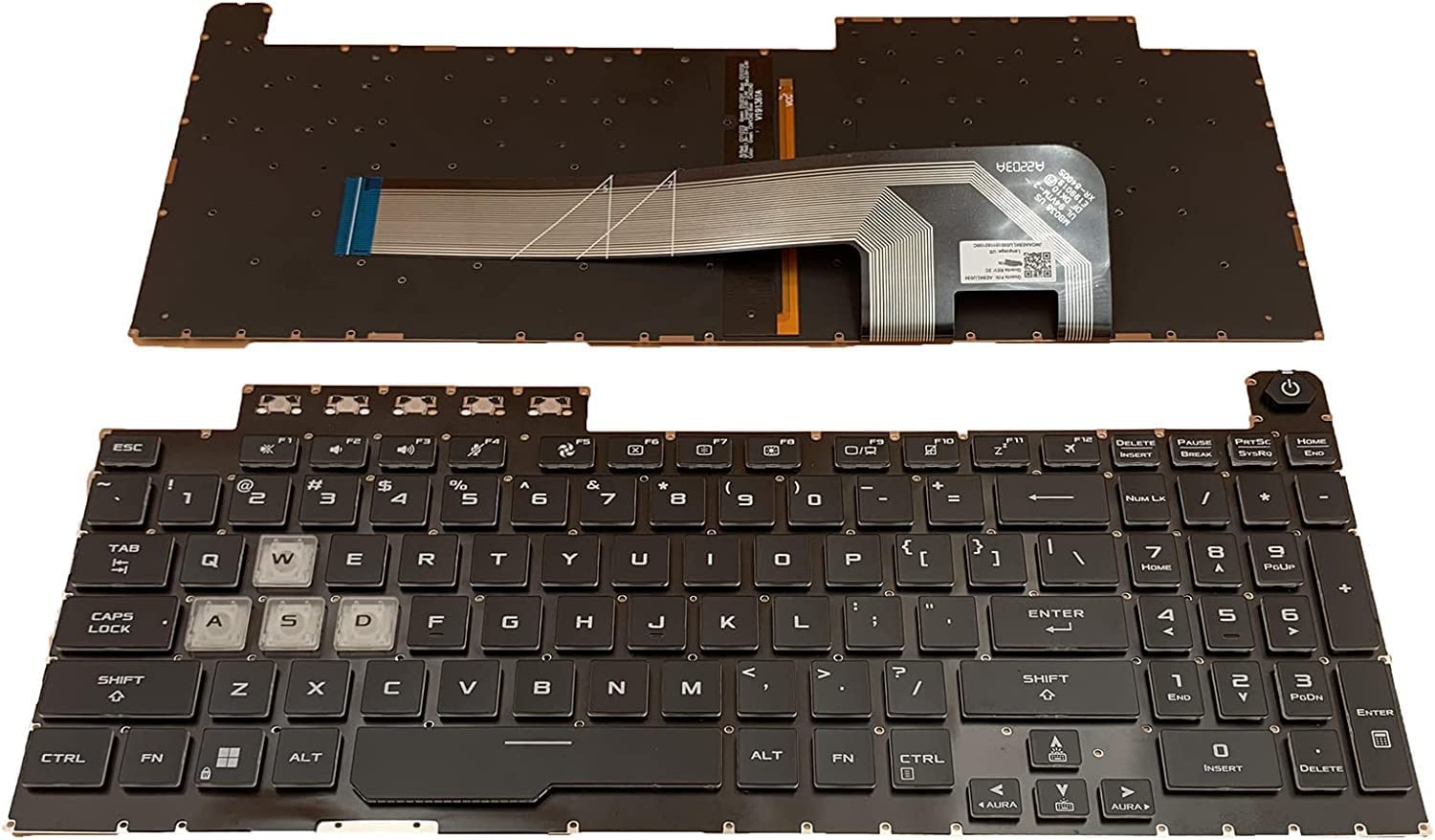 WISTAR Laptop Keyboard Compatible ASUS TUF Gaming F15 FX506 FA506 FA506Q FX506L FA506U with Backlight Keyboard Series